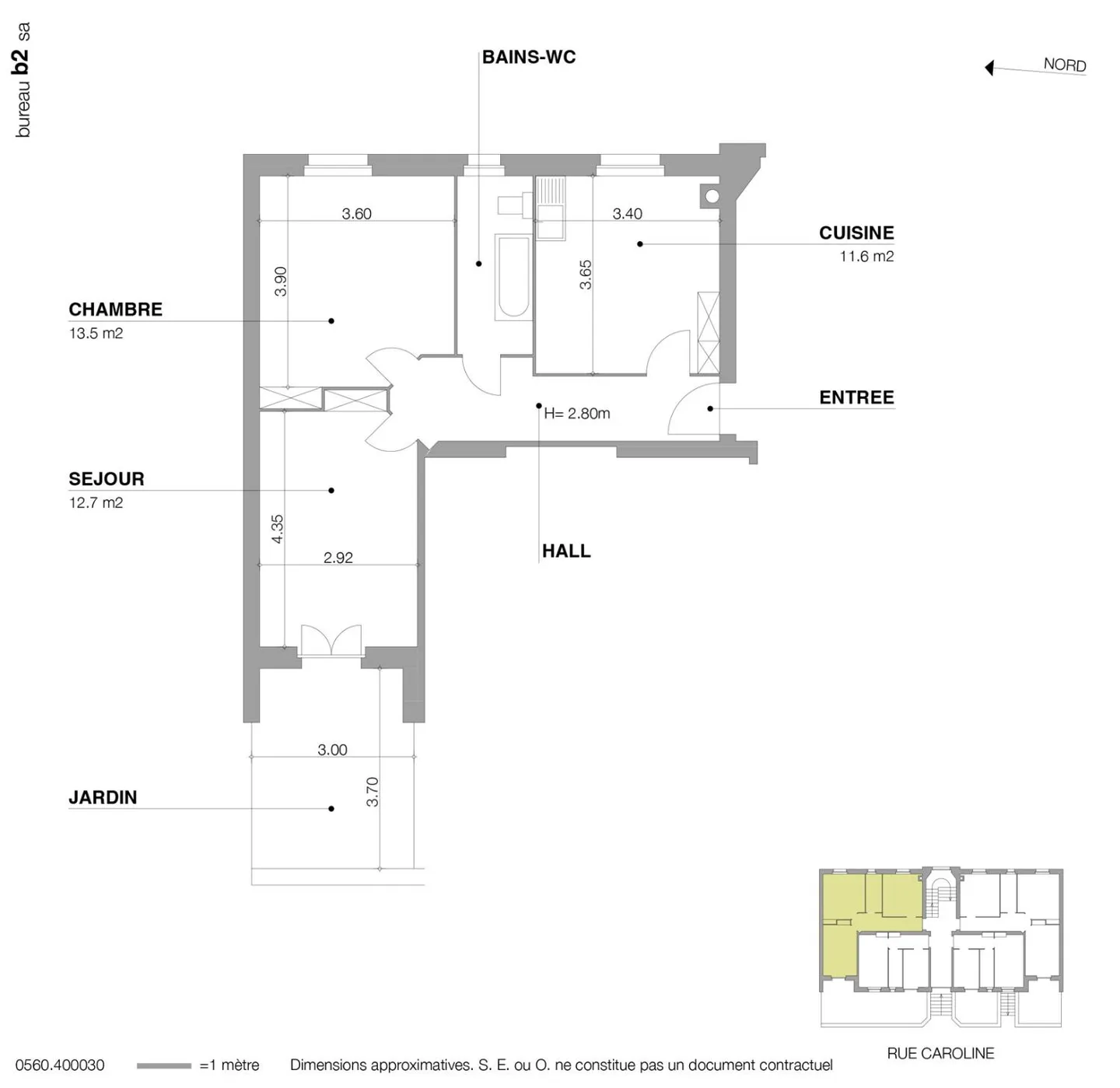LES ACACIAS - 33, rue Caroline - 51m2 - Photo 1 of 4
