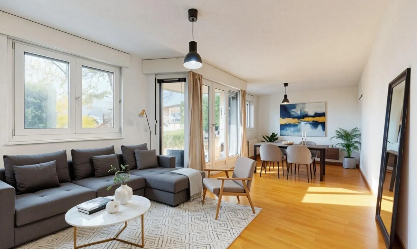 Schöne 3,5-Zimmer-Wohnung mit Garten - Foto 2 von 10