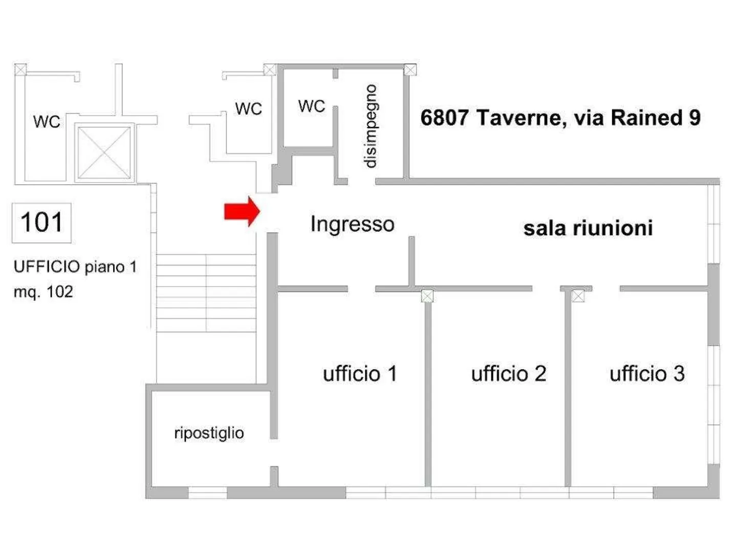 Office with furniture 1 room Lugano center - Photo 2 of 11
