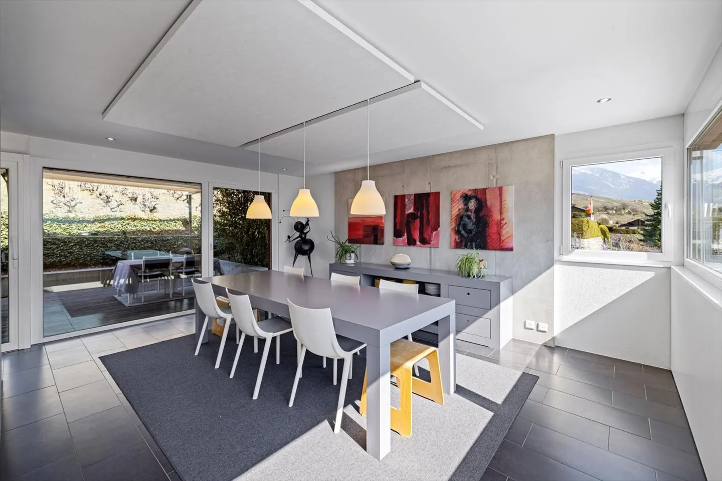 VILLA CONTEMPORANEA ELEVATA 7 CAMERE ½ DI 215 M2 NEL CUORE DEI VIGNETI A NOËS (SIERRE) - Foto 11 di 13