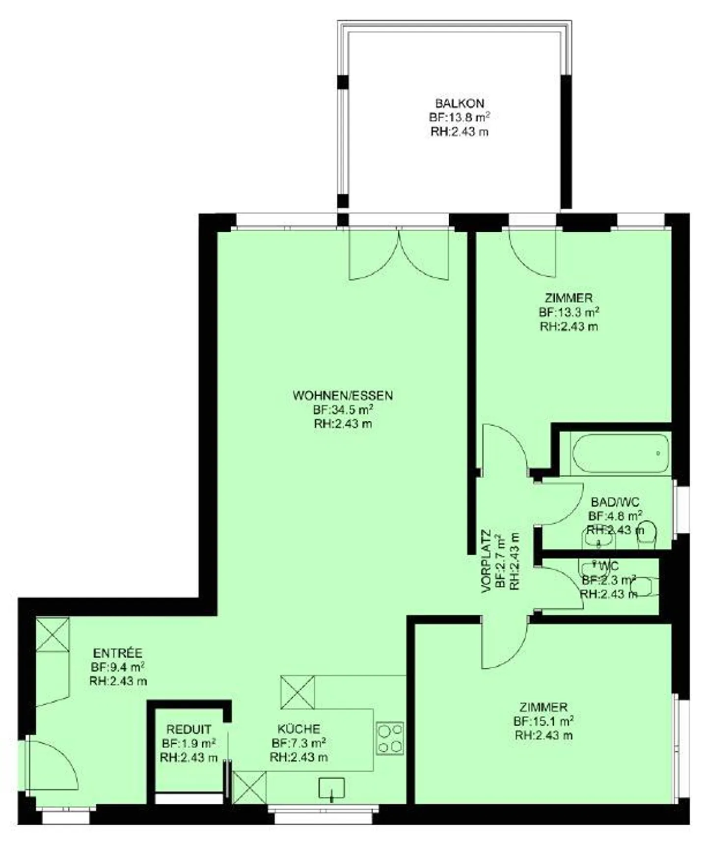 3.5 Room Apartment in Rafz - Photo 10 of 10