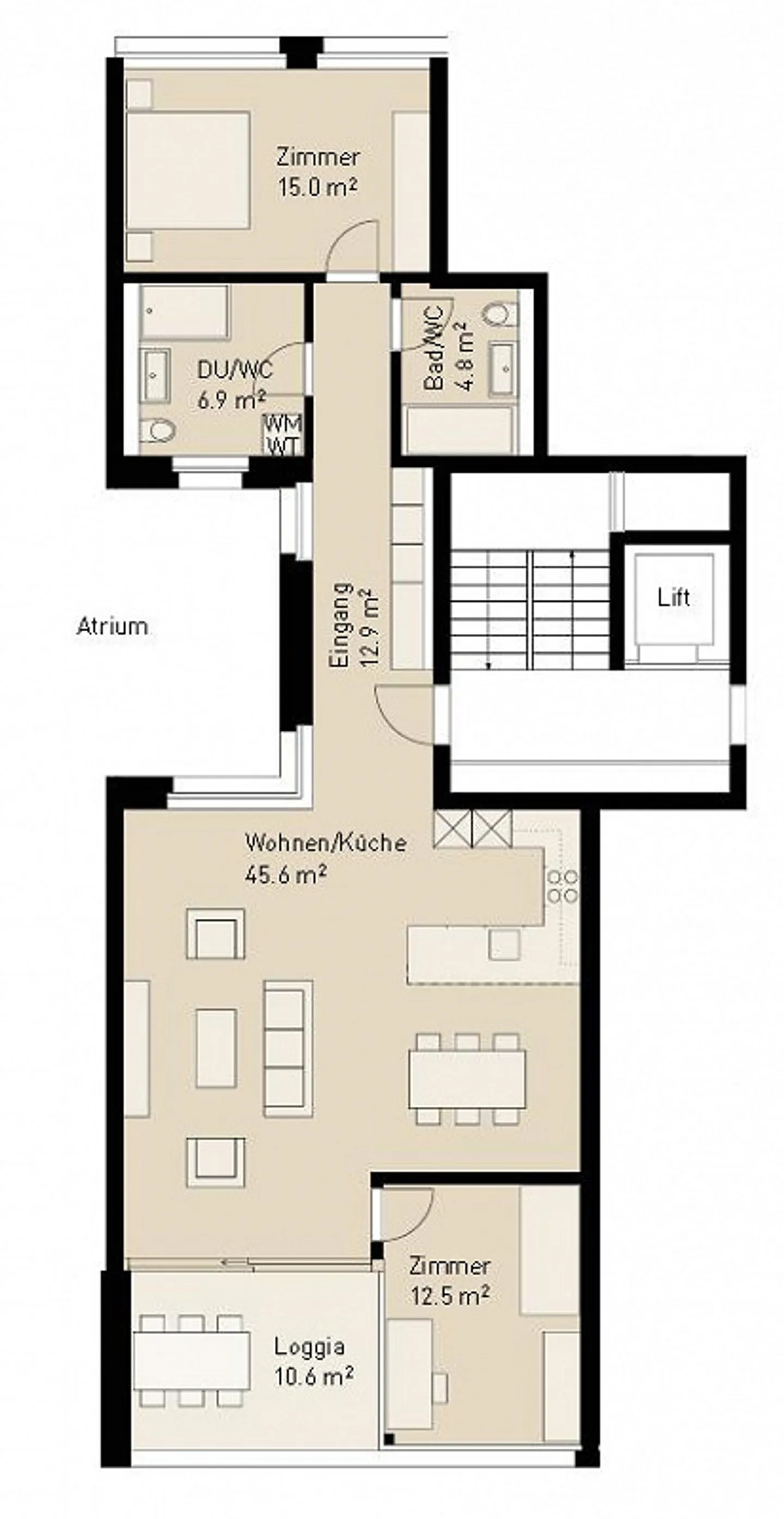 Large 3.5 Room Apartment 97m² - In the Center and Close to the Train Station - Photo 16 of 16