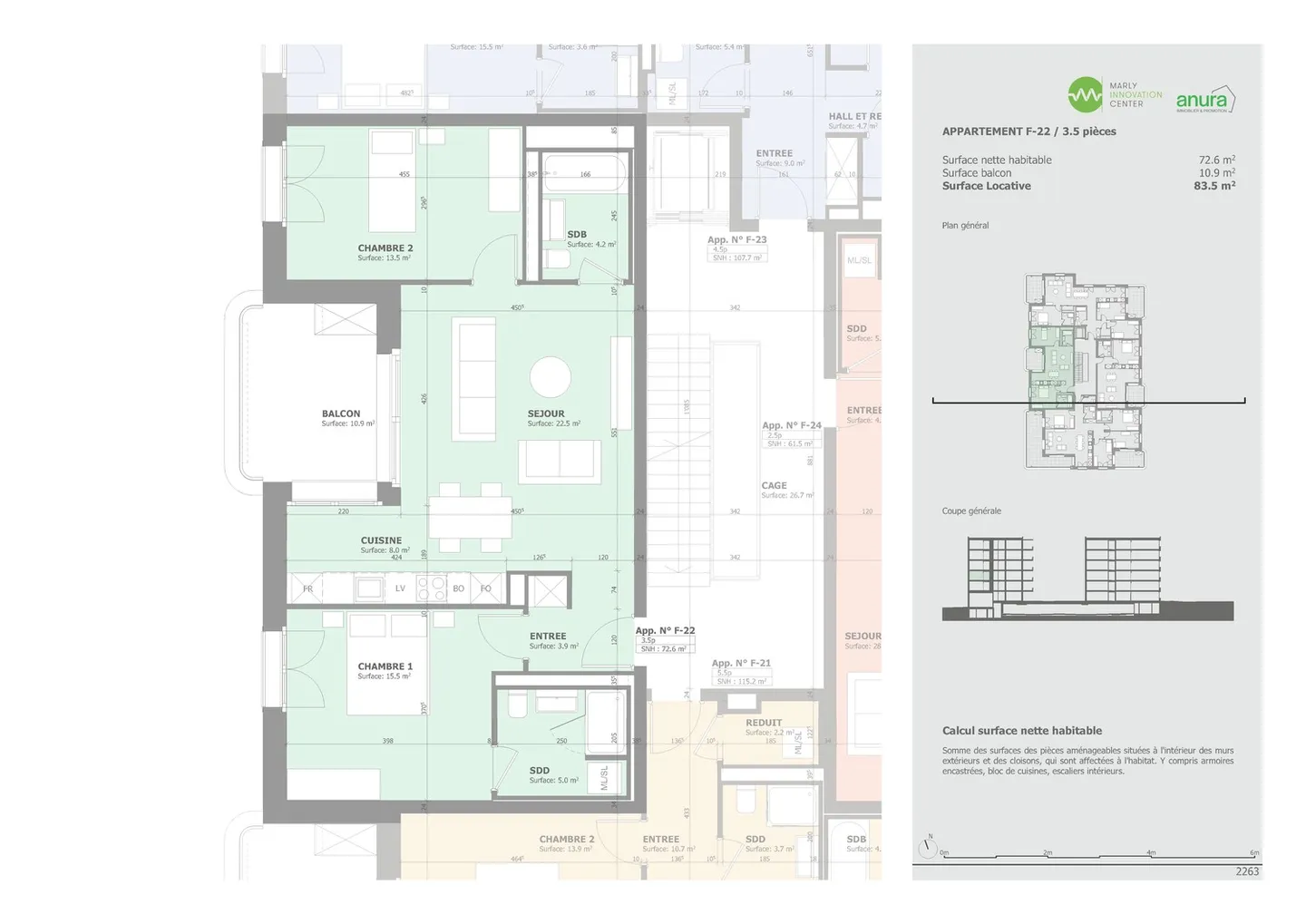 Bellissimo appartamento nuovo di 3,5 locali in affitto a Marly - Foto 9 di 10
