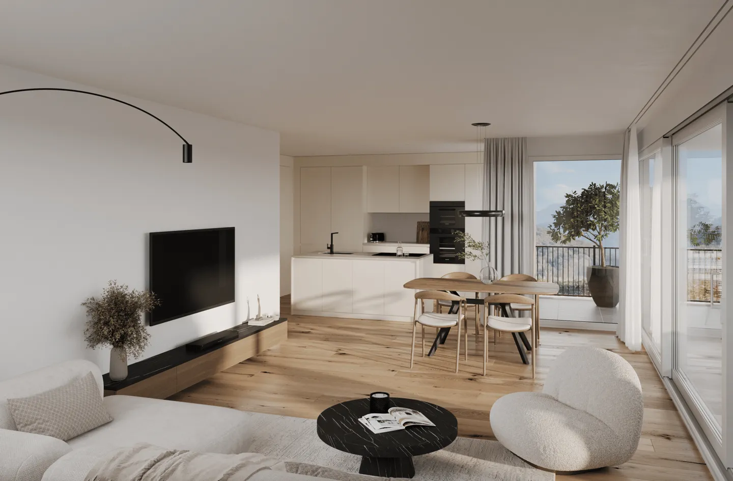 Modern & Aesthetic 2.5-Room New Apartment with Evening Sun Near the City - Photo 3 of 5