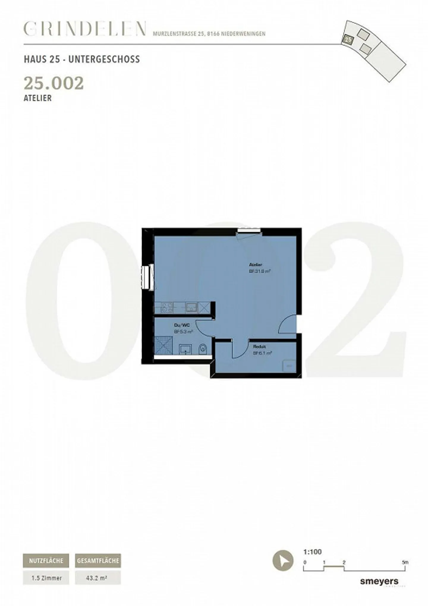 Moderno appartamento di 1,5 stanze al piano terra - vivere in modo tranquillo e confortevole - Foto 9 di 9