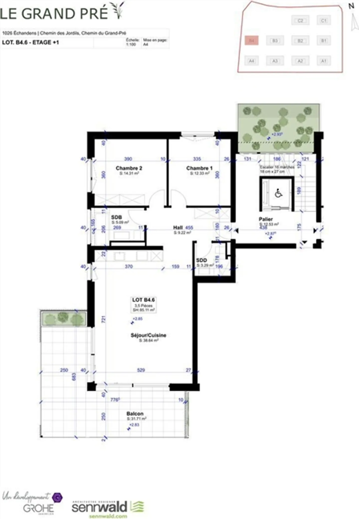 3.5-room apartment with large balcony - Photo 2 of 8