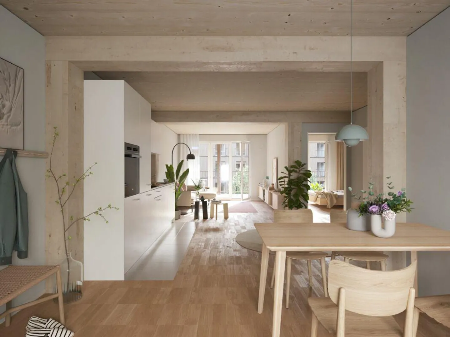 Aeschbachquartier Aarau - Hofhaus : Appartement spacieux de 2,5 pièces avec terrasse - Photo 1 sur 9