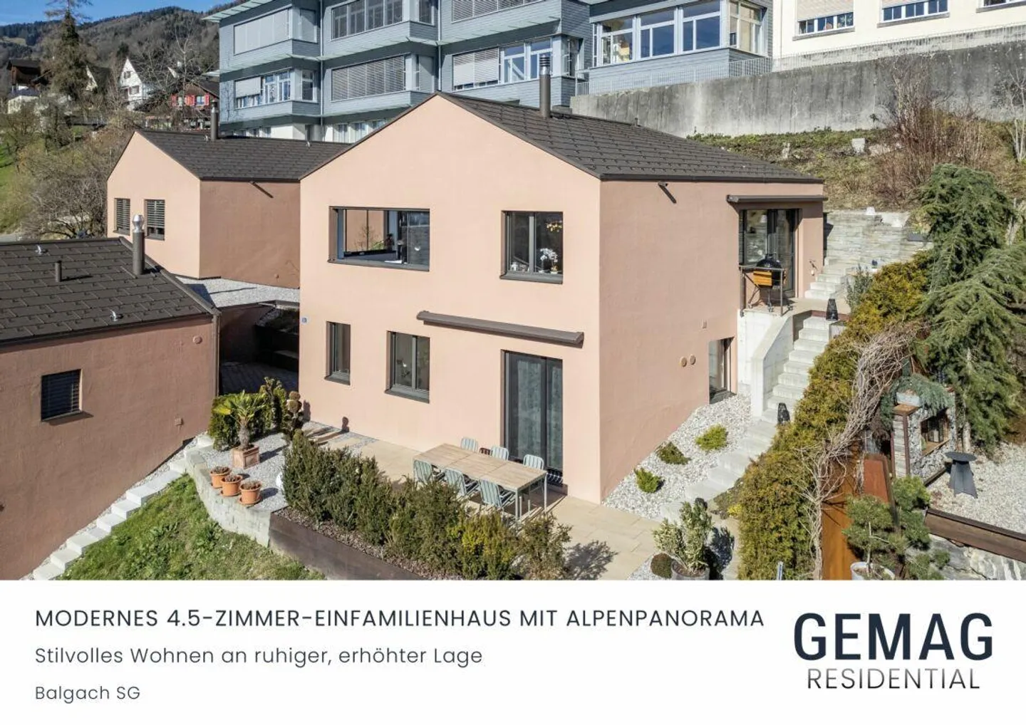 Maison individuelle moderne avec panorama alpin - Photo 1 sur 12