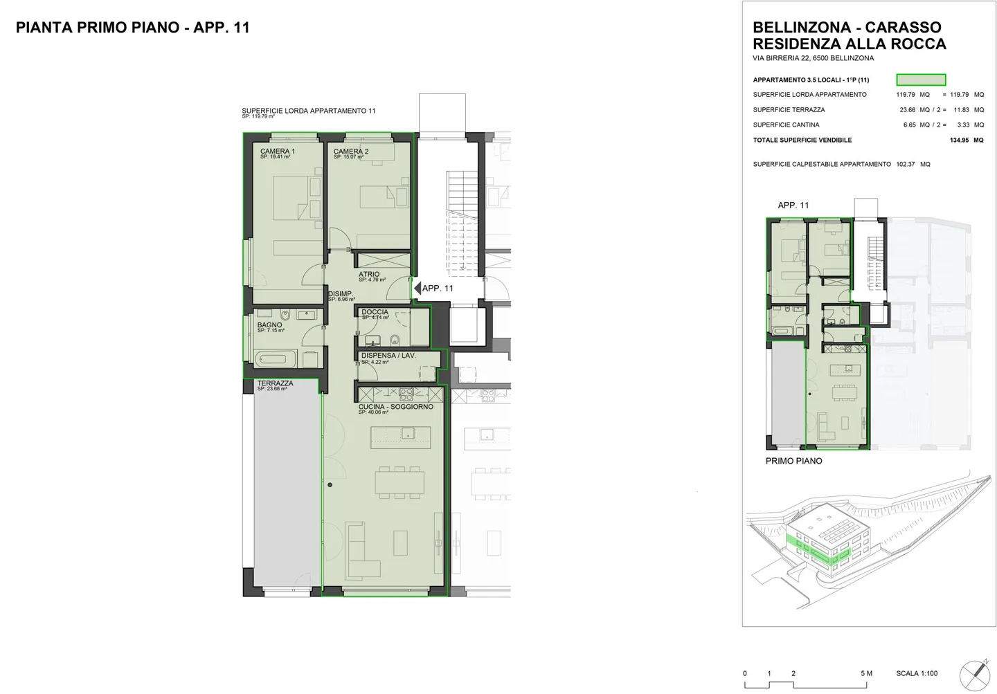 Residenza Alla Rocca - App. 11 Premier étage - 3.5 pièces - Photo 9 sur 12