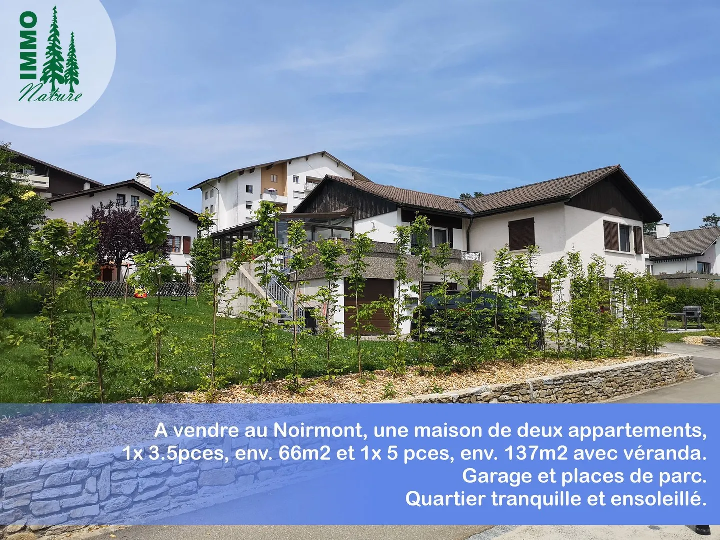 Maison avec deux appartements dans un endroit calme, avec garage et places de parking - Photo 1 sur 33