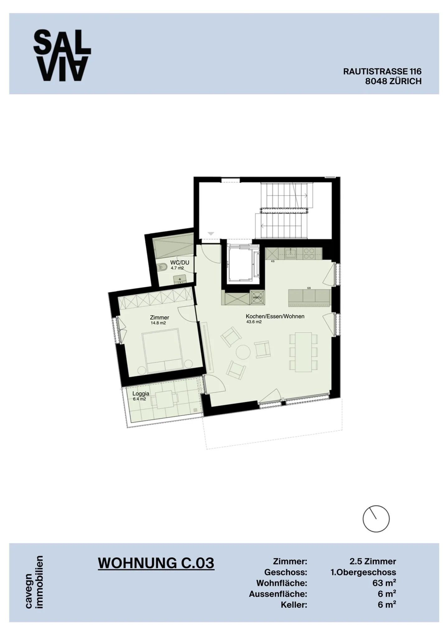 Prima occupazione: appartamento di 2,5 locali con finiture di alta qualità - Foto 5 di 5