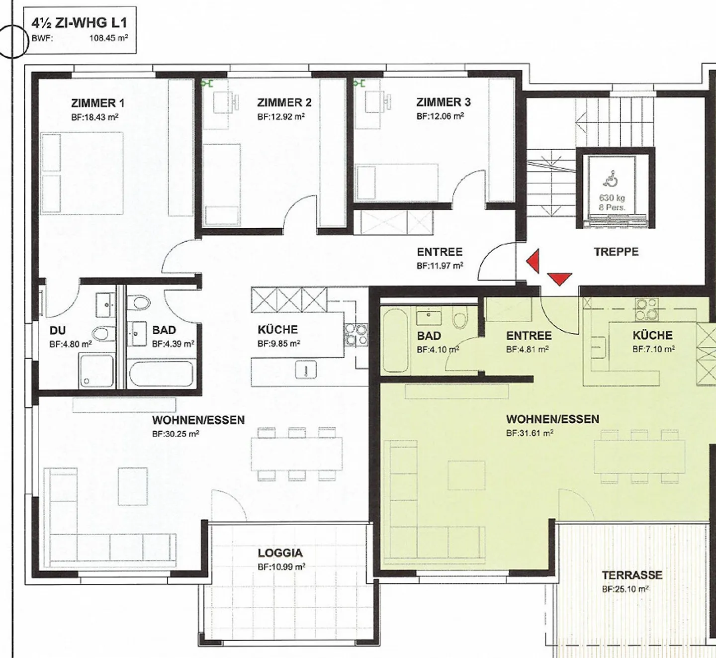 Appartement moderne et lumineux de 4,5 pièces dans un emplacement central - Photo 13 sur 14