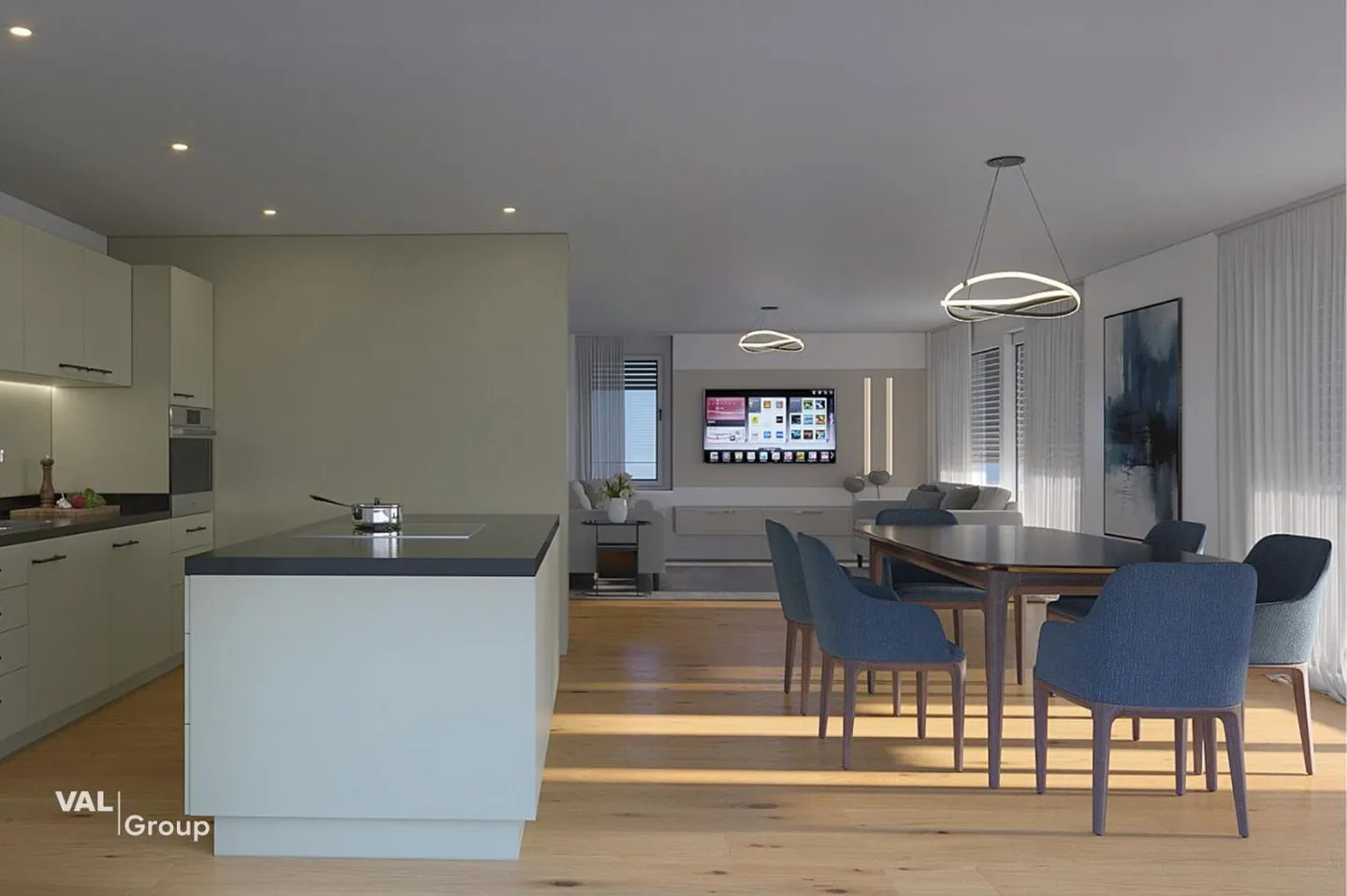 Vivre au-dessus des toits de Brig-Glis : Spacieux penthouse de 141 m2 avec style - Photo 5 sur 9