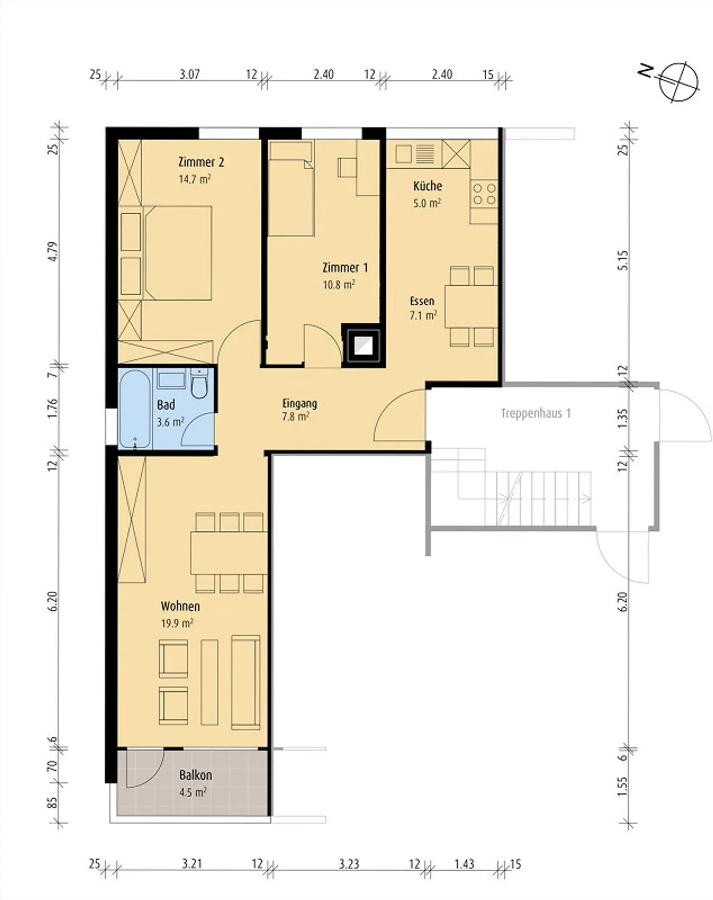 ImmoWyss - Appartamento moderno di 3,5 locali con balcone e vista panoramica. - Foto 21 di 21