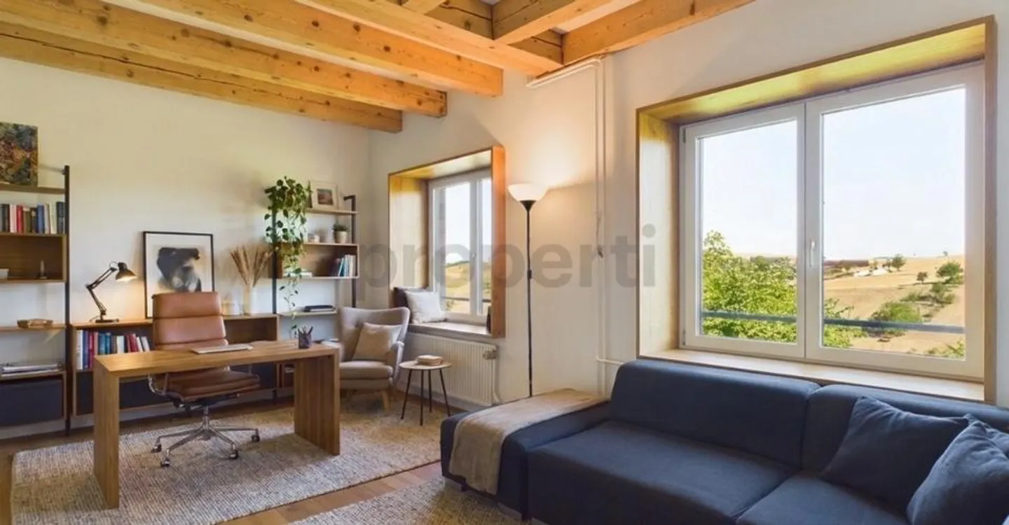 Appartamento affascinante di 3,5 stanze (facilmente ampliabile a 4,5 stanze) con piscina, sauna in legno di pino e una comunità vivace ad Arisdorf - Foto 5 di 13
