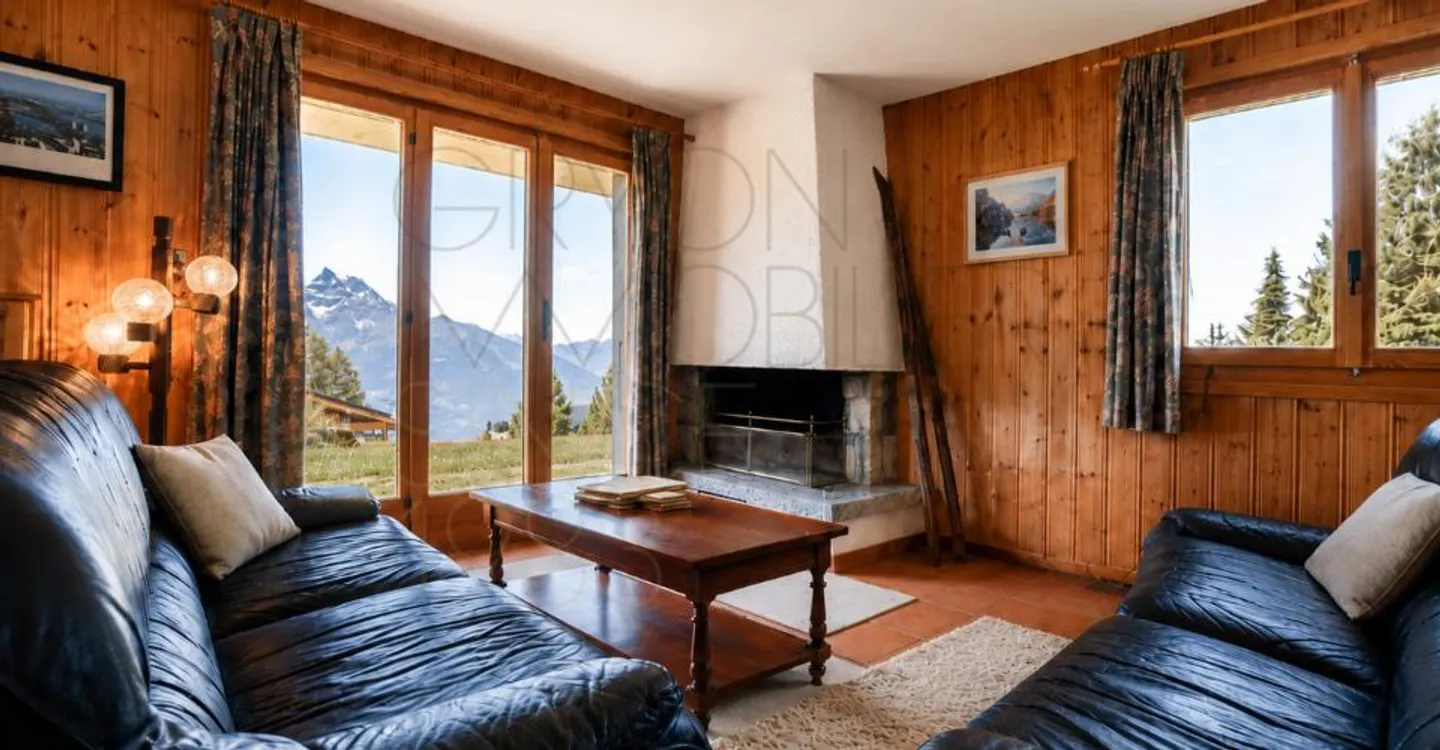 3,5-Zimmer-Wohnung in Gryon mit 47 m² Terrasse - Foto 6 von 13