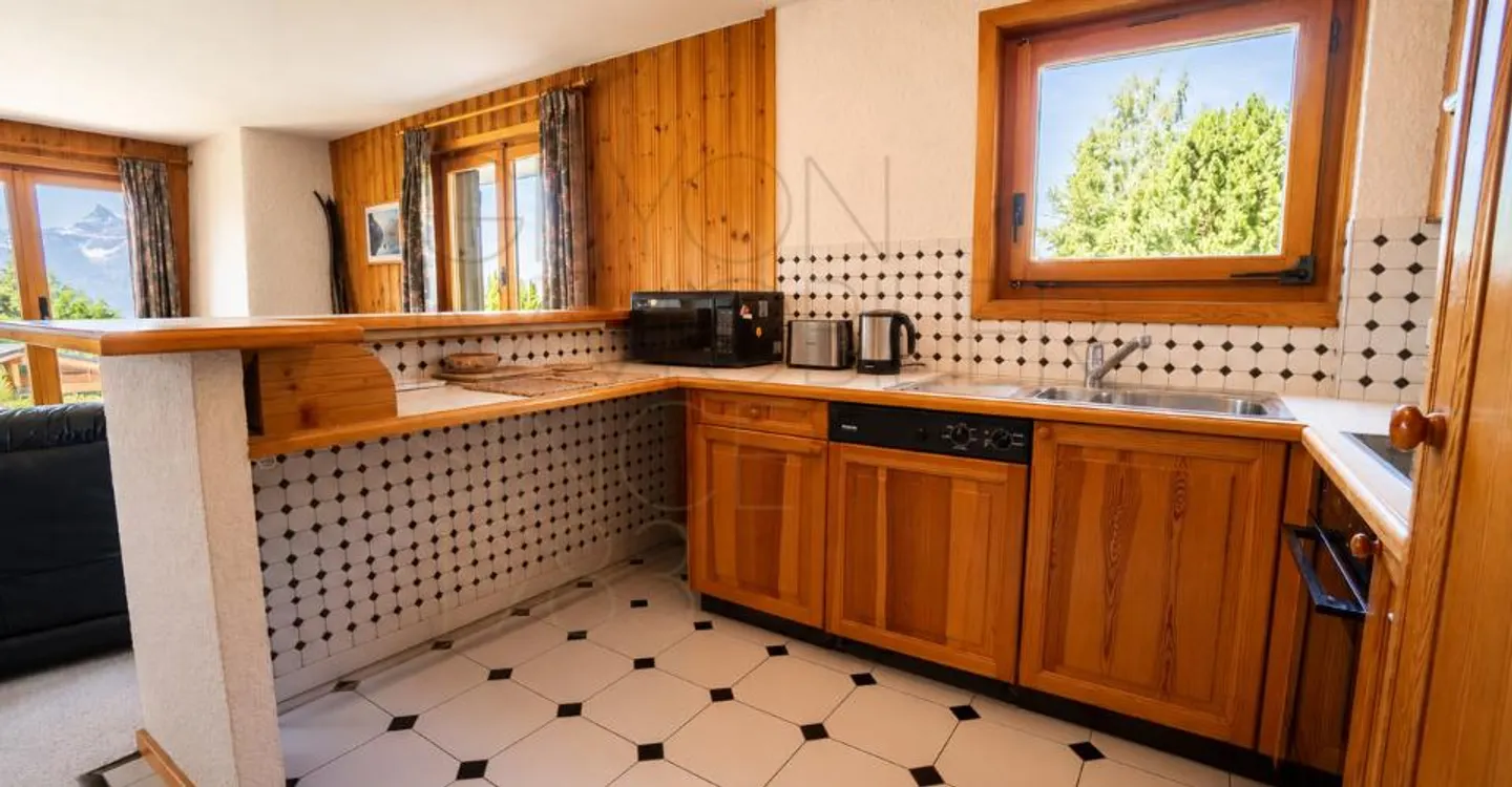 3,5-Zimmer-Wohnung in Gryon mit 47 m² Terrasse - Foto 9 von 13
