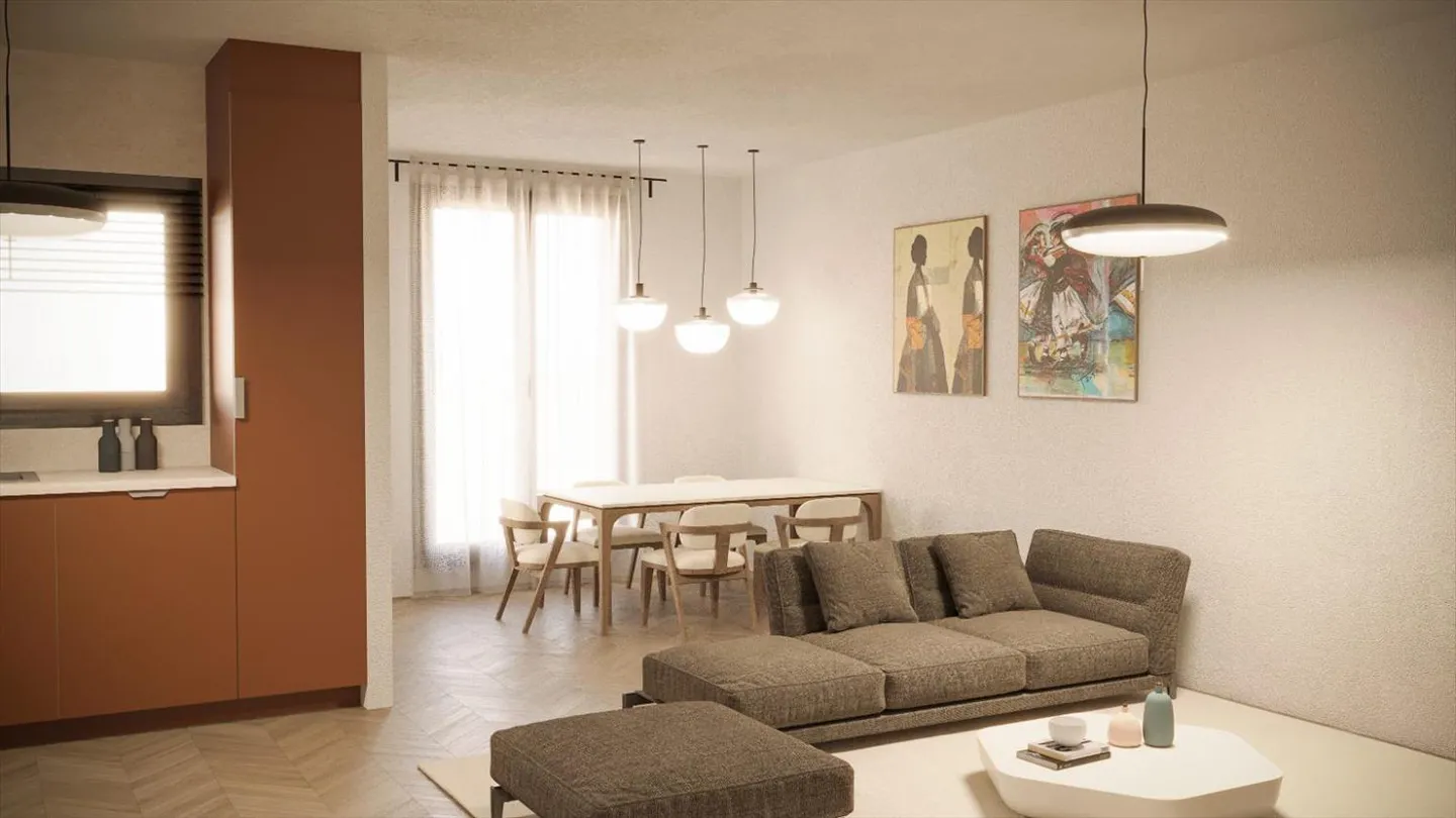 Geräumige 4.5-Zimmer-Neuwagenwohnung in charmantem renoviertem Dorfhaus - Foto 3 von 4