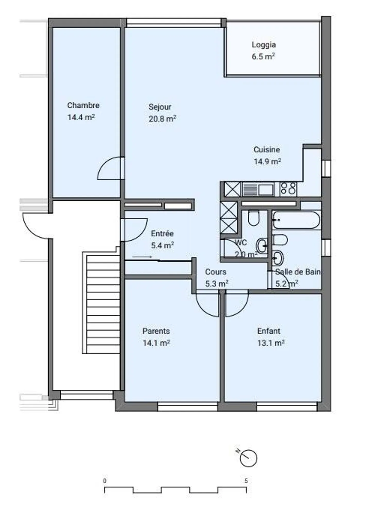 Appartement familial avec 4,5 pièces - Photo 9 sur 9