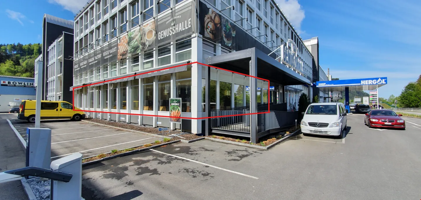 Spannende EG-Laden-/Gewerbe-/Gastrofläche mit sehr guter Visibilität! - Foto 1 von 8