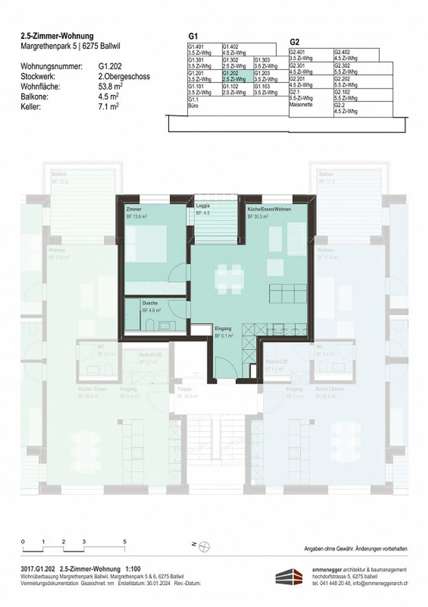 2.5 Zimmerwohnung in Ballwil zu vermieten - Foto 4 von 4
