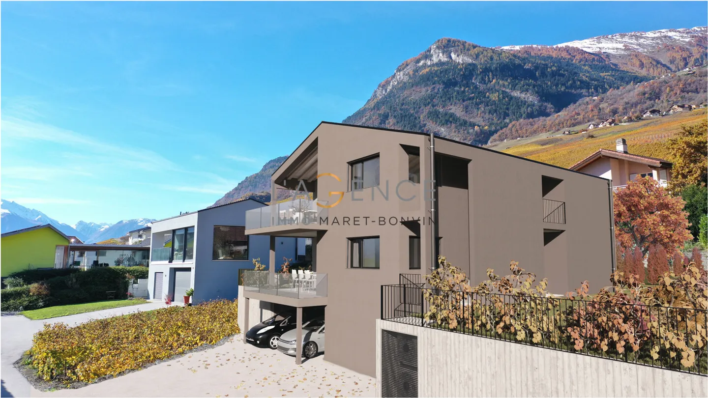 Attico progettato da architetto a Leytron - Foto 2 di 7