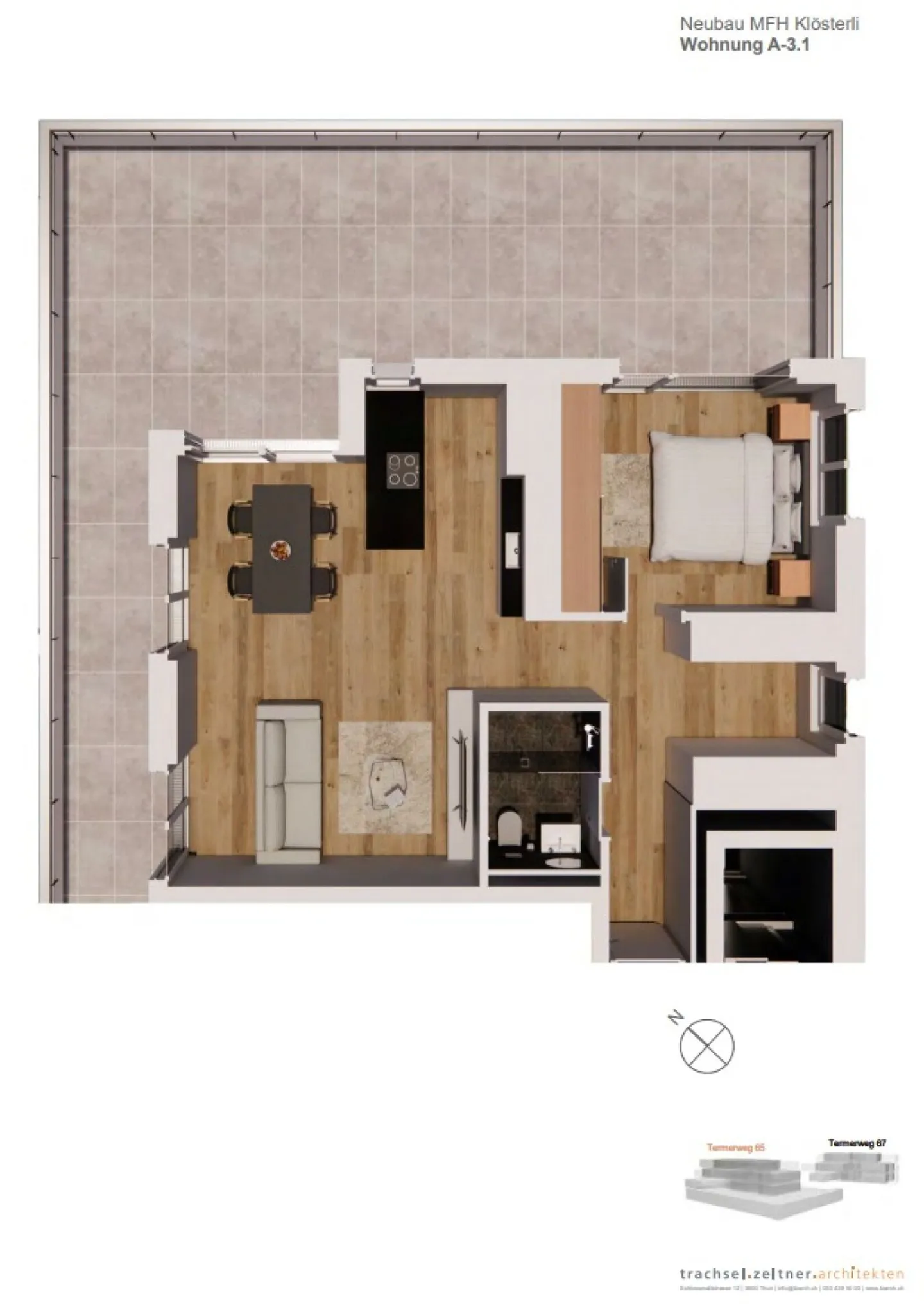 Charming 2.5 Room Apartment - Penthouse with a Special Living Feel - Photo 13 of 14