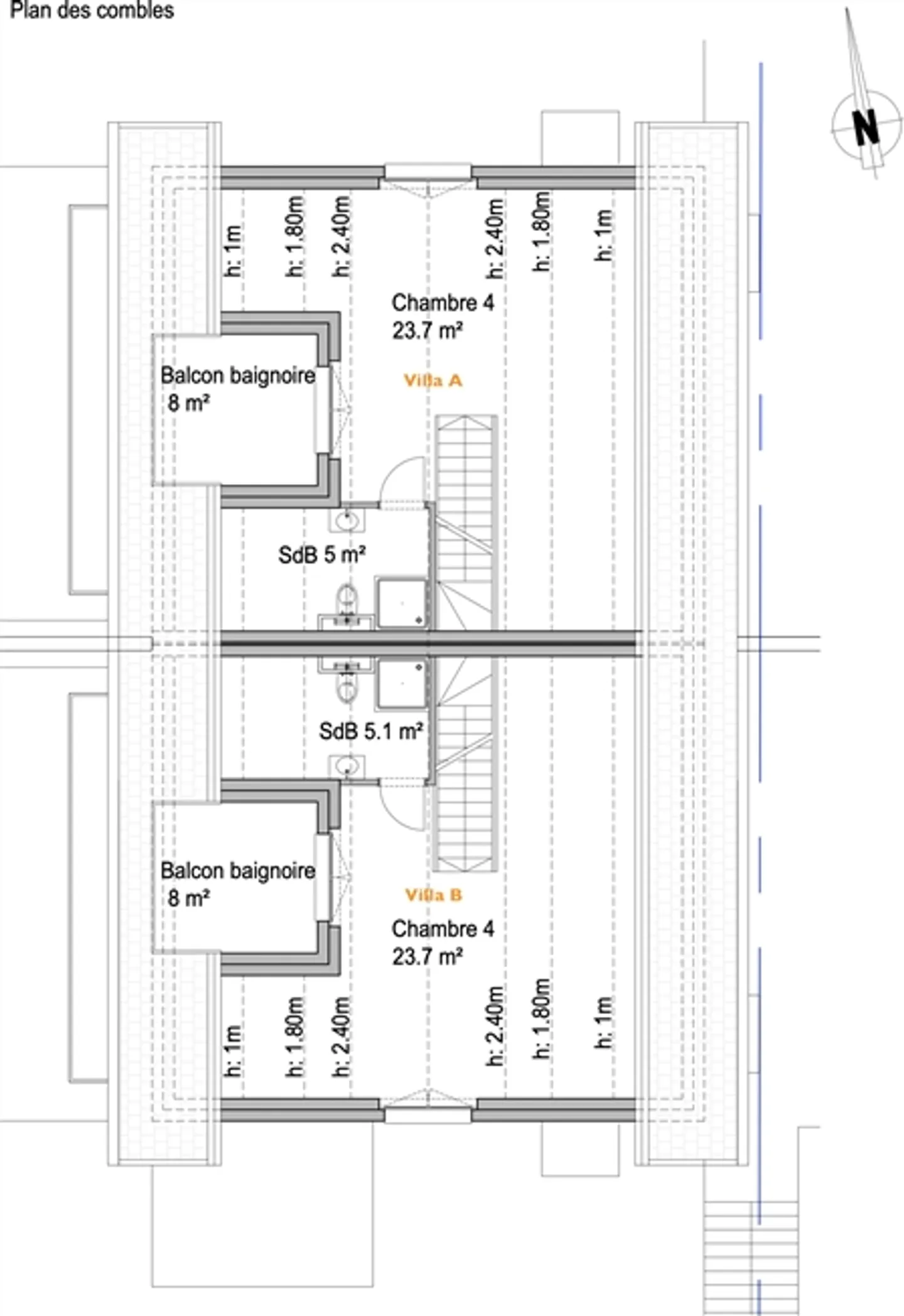 «Doppelhaushälfte von 5,5 Zimmern mit Verenda, Gartenhaus und Garage (lotB)» - Foto 9 von 13