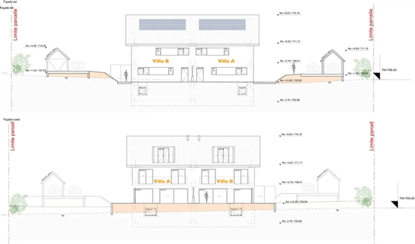 «Doppelhaushälfte von 5,5 Zimmern mit Verenda, Gartenhaus und Garage (lotB)» - Foto 13 von 13