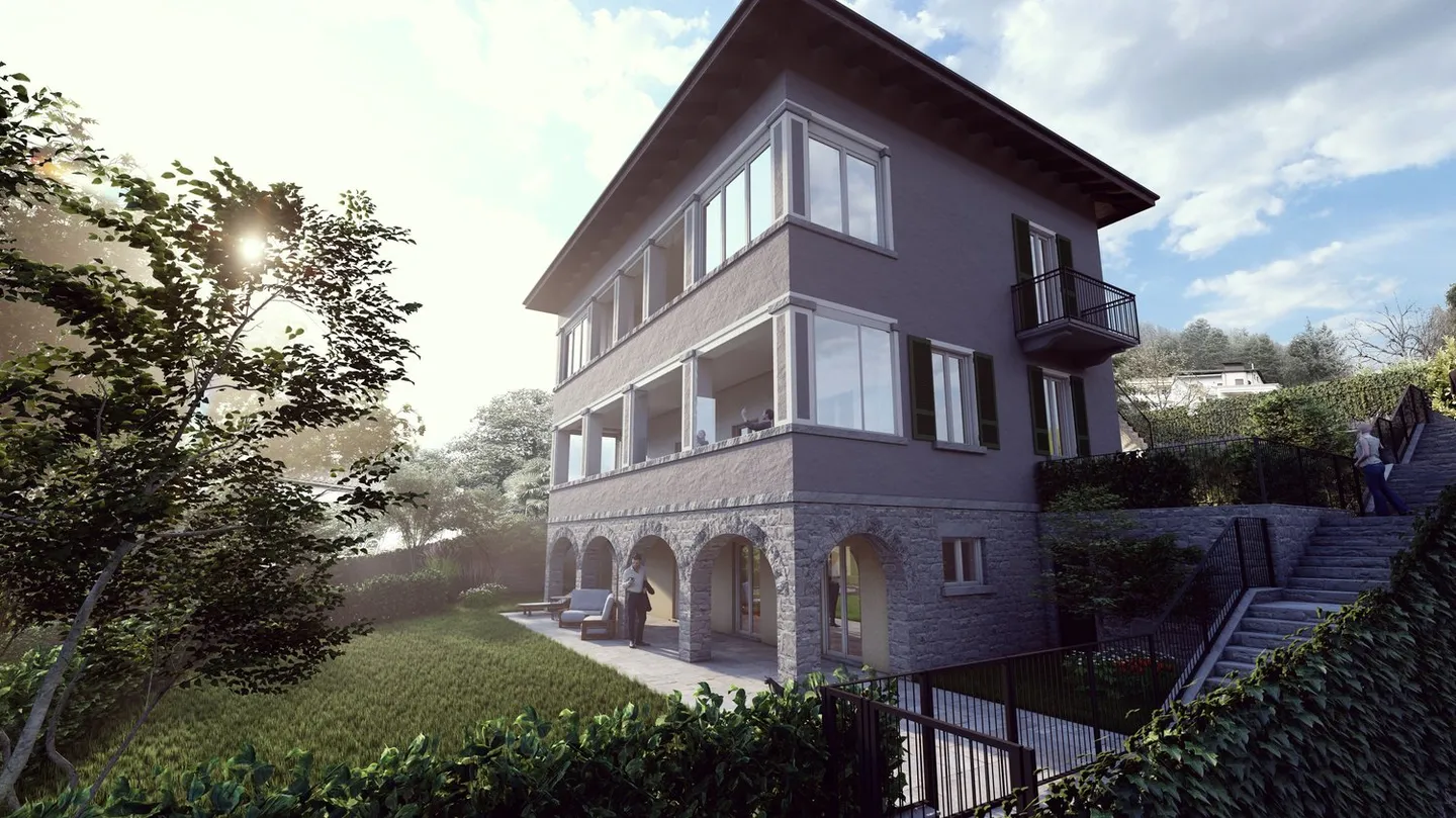 Schönes 3.5-Zimmer-Apartment mit Garten und Panorama - Foto 1 von 12