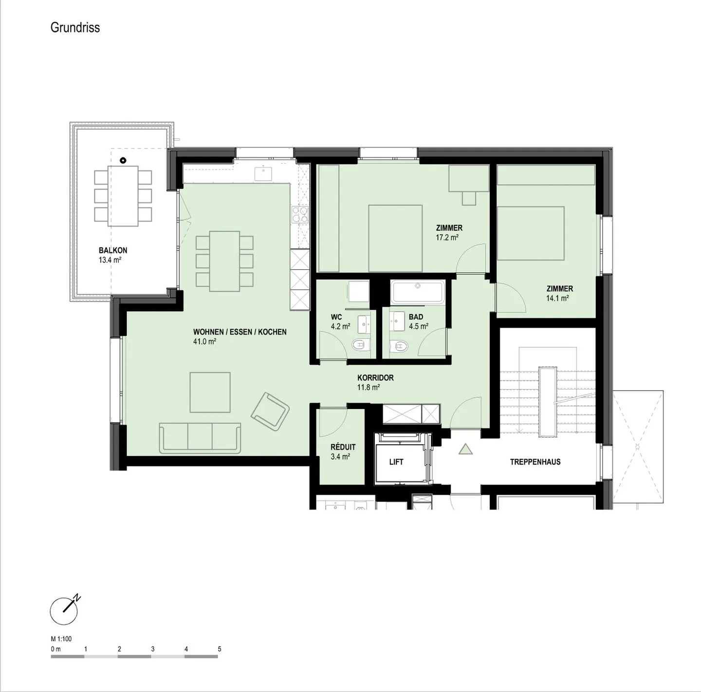 Moderne 3.5-Zimmer-Neubau-Wohnung mit Balkon in Selzach - Foto 8 von 8