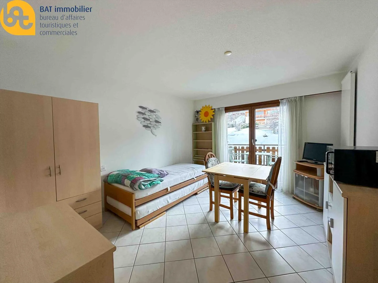 Libre de suite Studio Margueron n° 266 au centre de Vercorin - Photo 4 sur 7