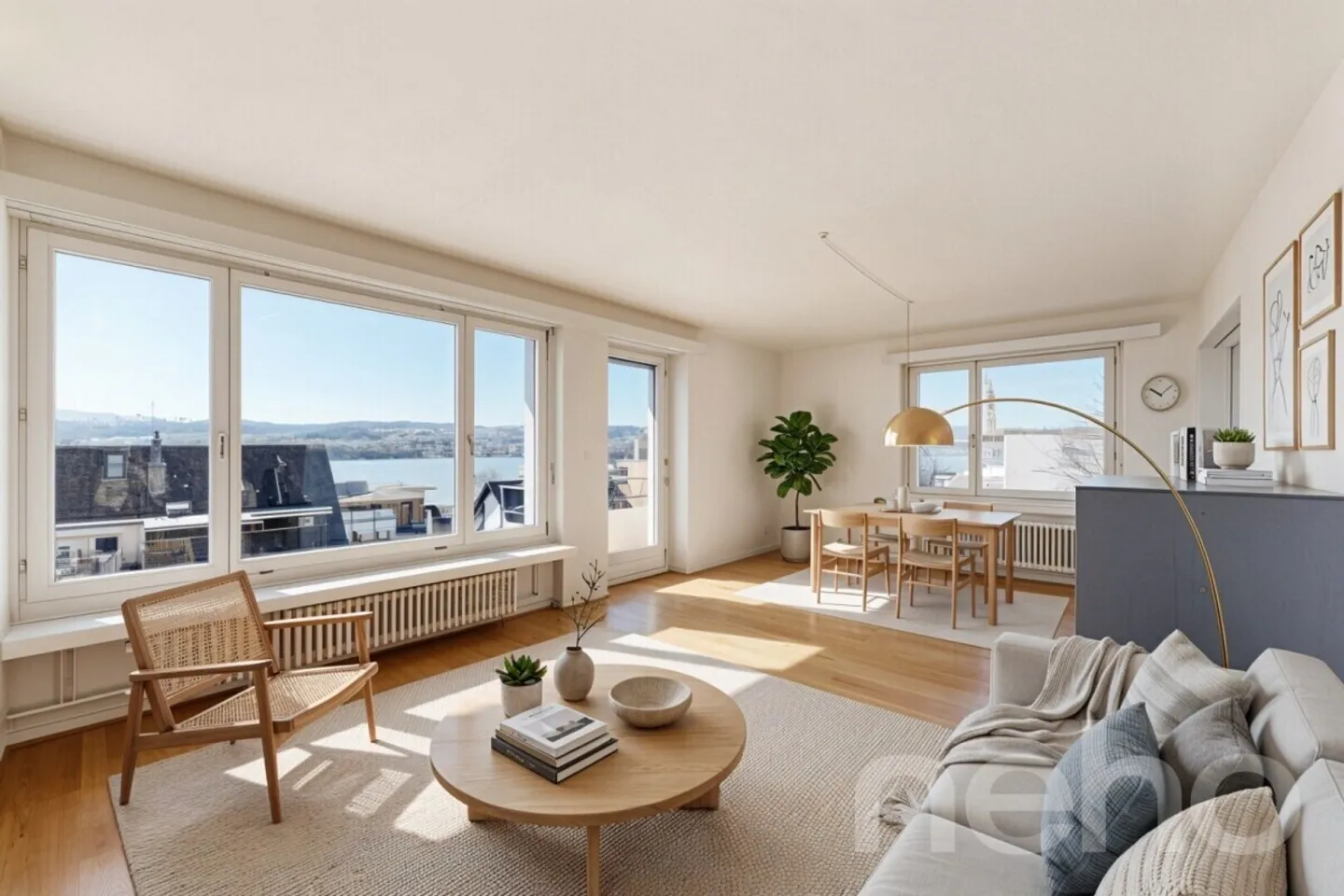 Appartamento luminoso di 4 stanze con vista sul lago e sulle Alpi a Meilen - Foto 1 di 12