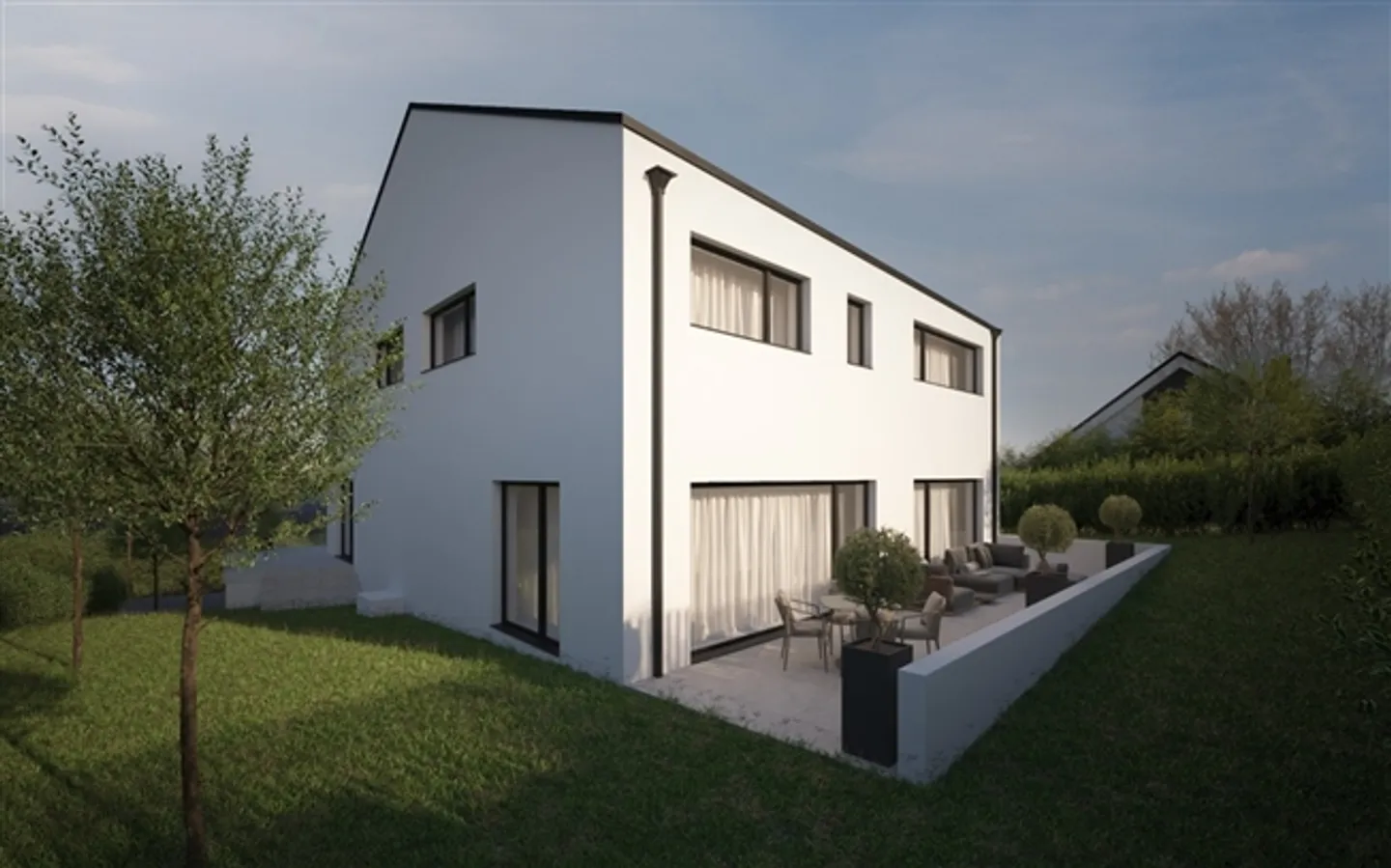 Maison jumelée à construire dans un environnement privilégié à Treyvaux - Photo 1 sur 7