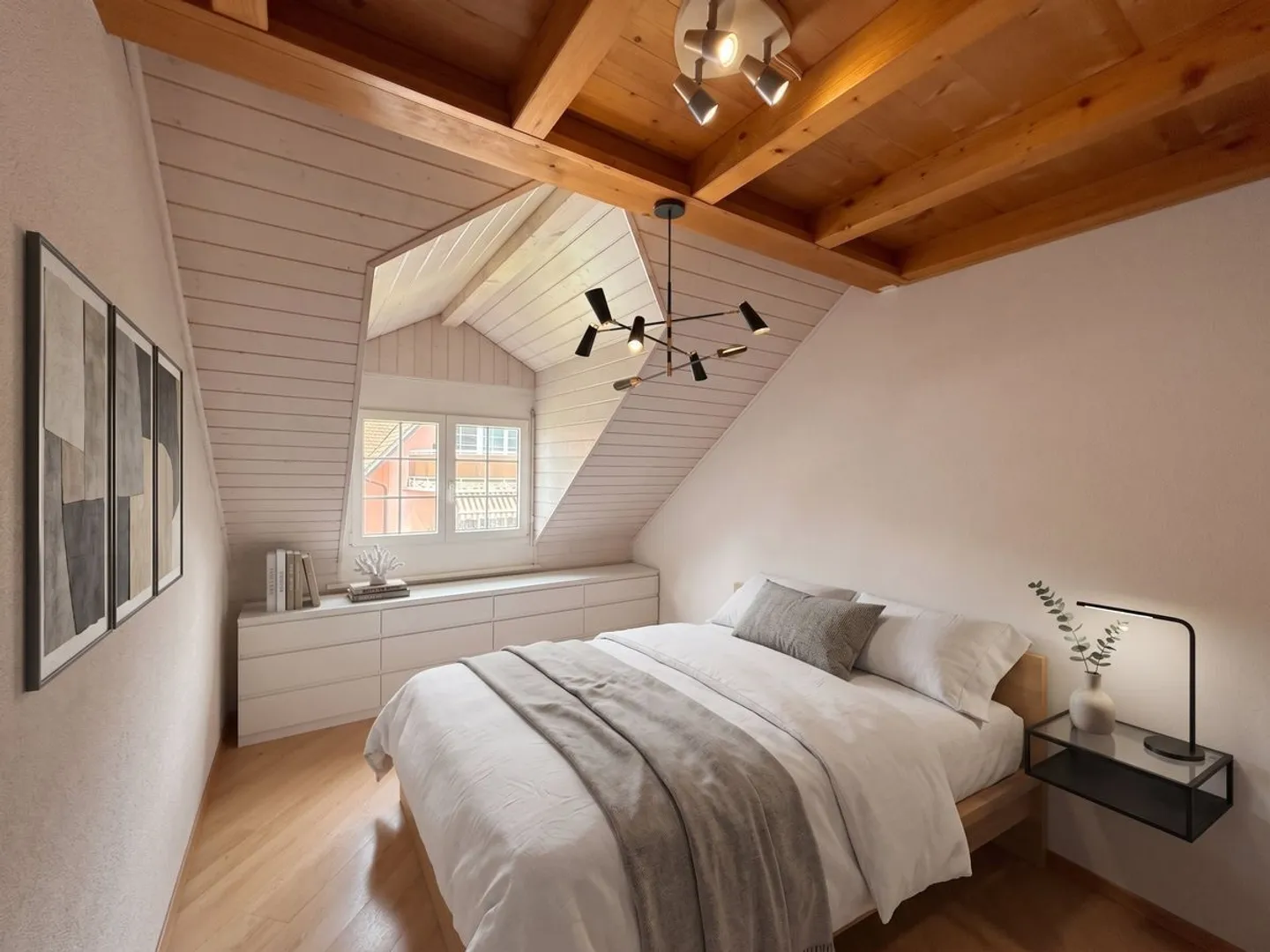 Eine helle Duplexwohnung mit überraschenden Volumen in La Rippe. - Foto 5 von 6