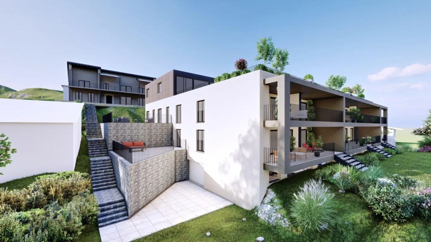 8 A - 4.5 con giardino e piscina condominiale - Residenza Lumino Locarno Monti - Foto 4 di 6