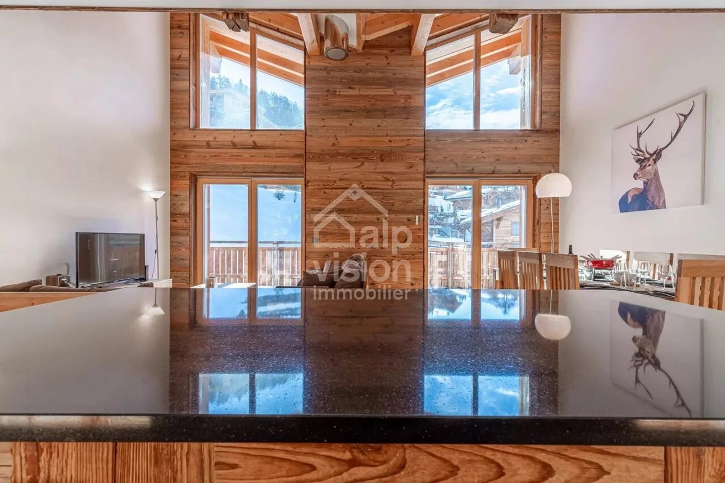 SPLENDIDE DUPLEX DE 5,5 CHAMBRES SKI IN/SKI OUT CENTRE STATION - Photo 3 sur 13