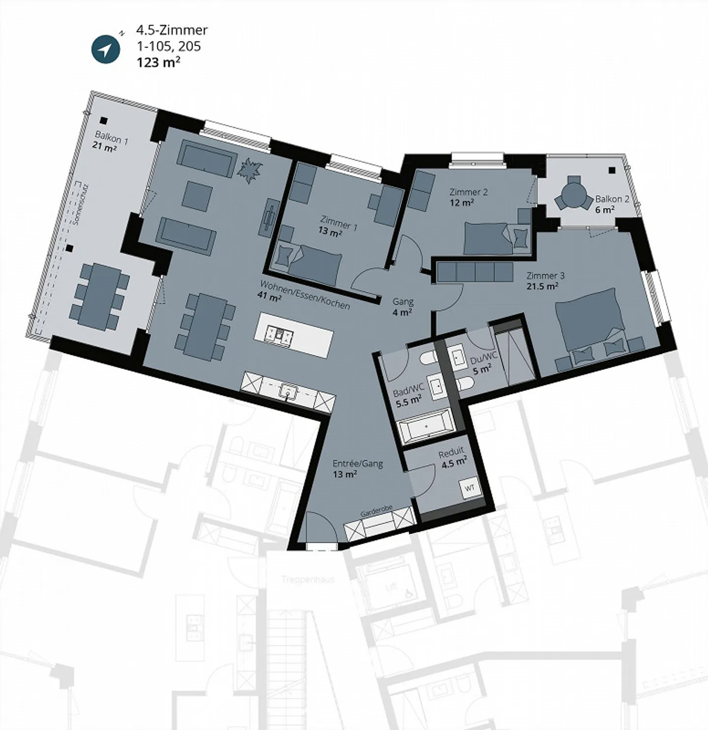Wohnung mit ländlicher Lage aber idealer Verkehrsanbindung - Foto 6 von 6