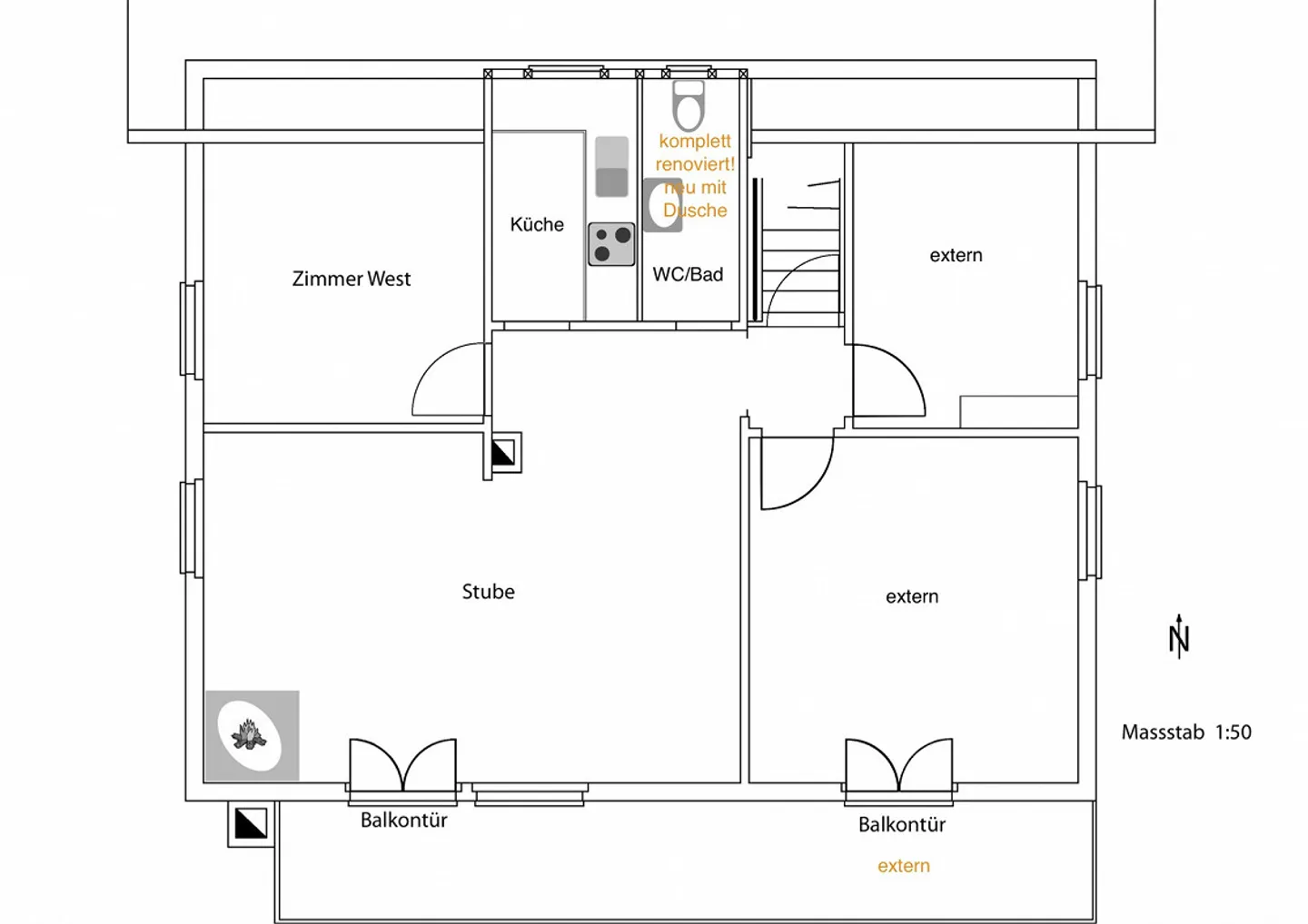 Apartment in charming house including garage - Photo 25 of 25
