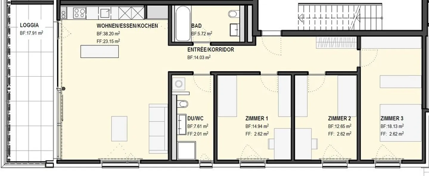 Bellissimo appartamento di 4,5 stanze nella periferia verde - Foto 9 di 9