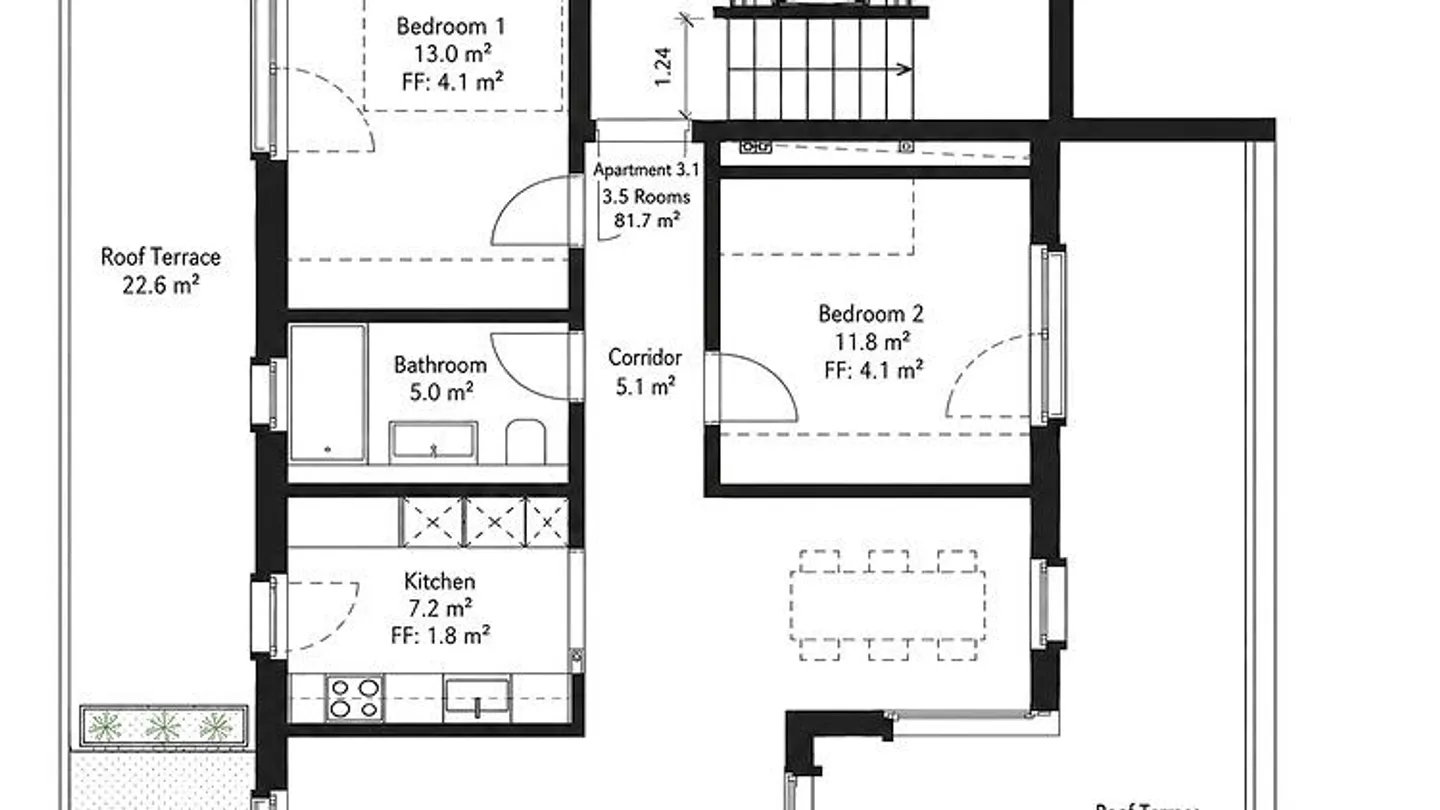 3½ ZIMMER-ATTIKAWOHNUNG IN ZÜRICH - KREIS 10 HÖNGG, MÖBLIERT, TEMPORÄR - Photo 10 of 10