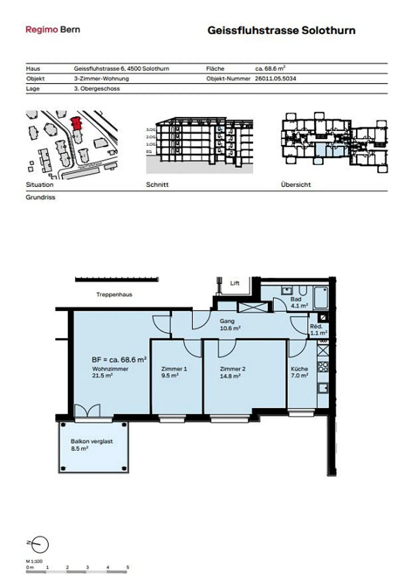 Geräumige Wohnung in Solothurn - Foto 8 von 8