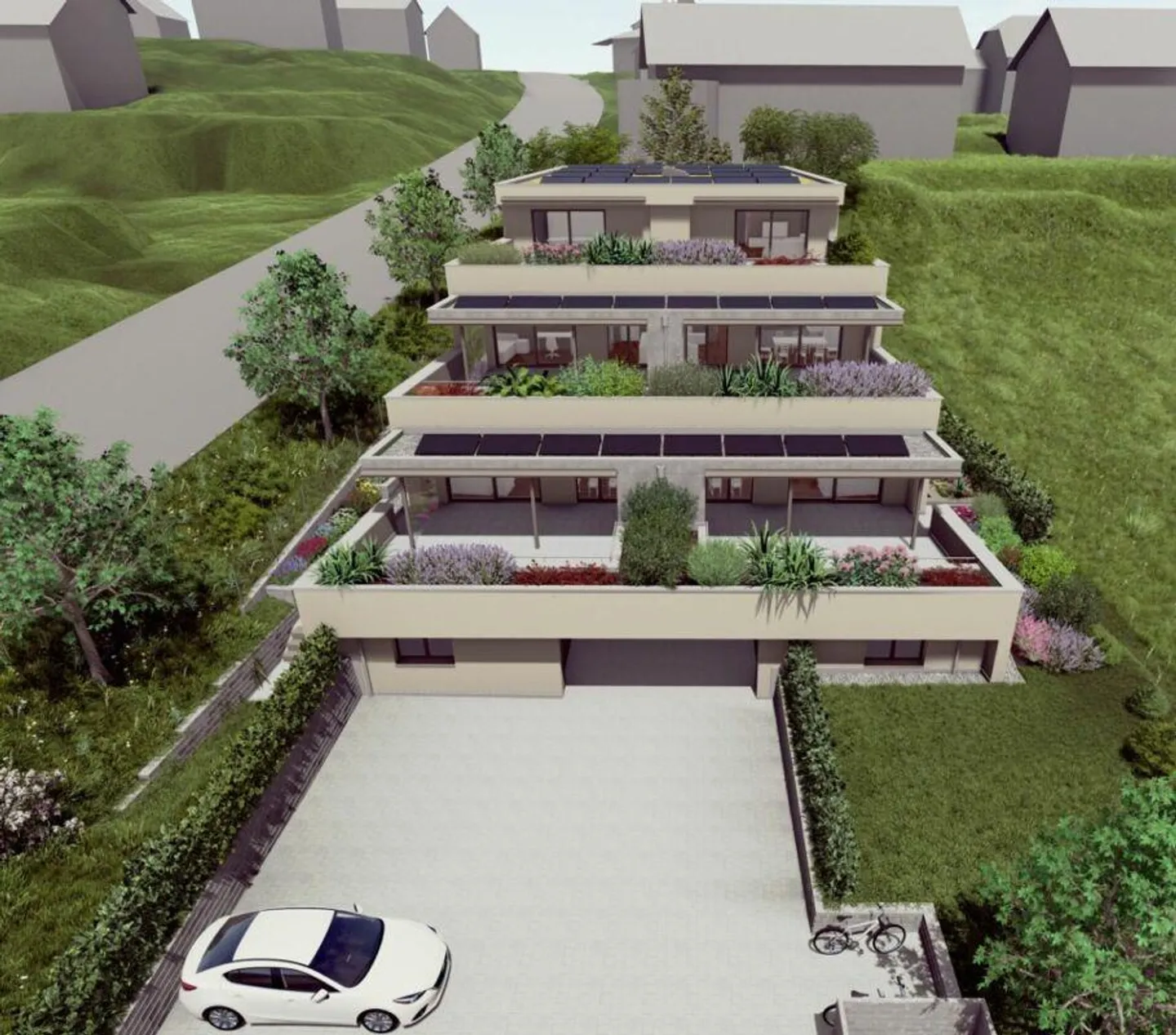 5 1/2 - Zimmer Terrassenhaus TH4 mit grosser Terrasse - Foto 1 von 8