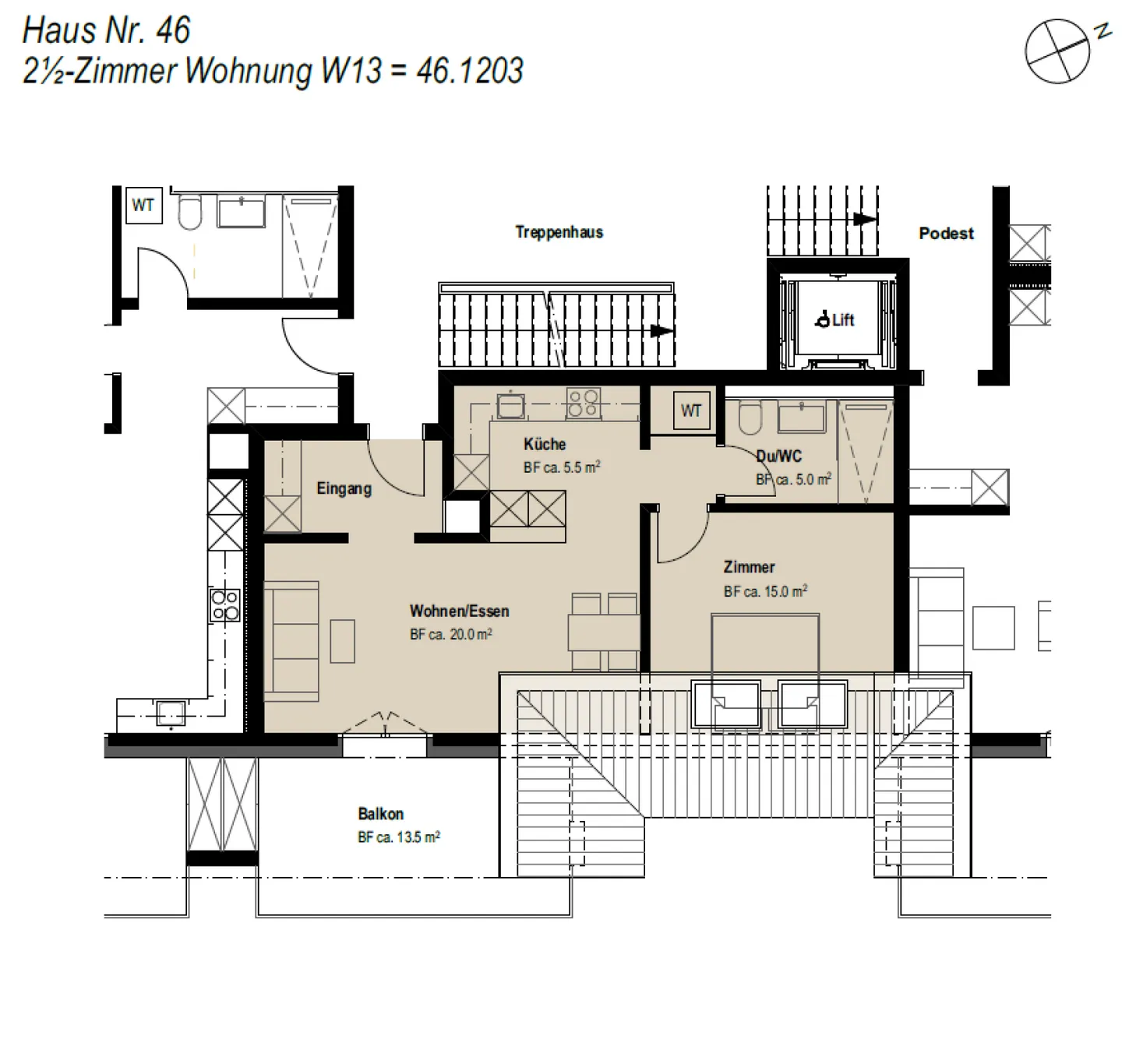Belle appartement de 2,5 pièces au 2ème étage ! - Photo 6 sur 6