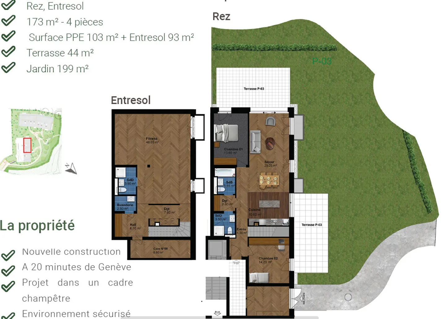 Modern 4-room apartment in a new building in Satigny - Photo 2 of 2