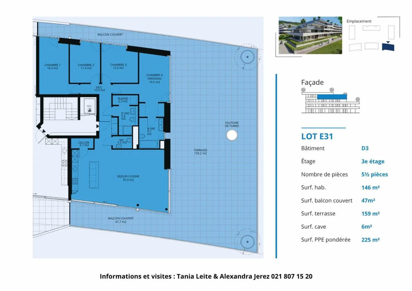 UNIQUE! Attique de 5.5 pièces de 146m2 bénéficiant d'un rooftop terrasse de plus - Photo 13 sur 13