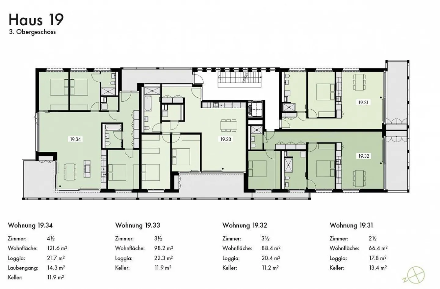 Arbon: Elegante appartamento di 2 1/2 locali con loggia vicino al lago - Foto 7 di 7