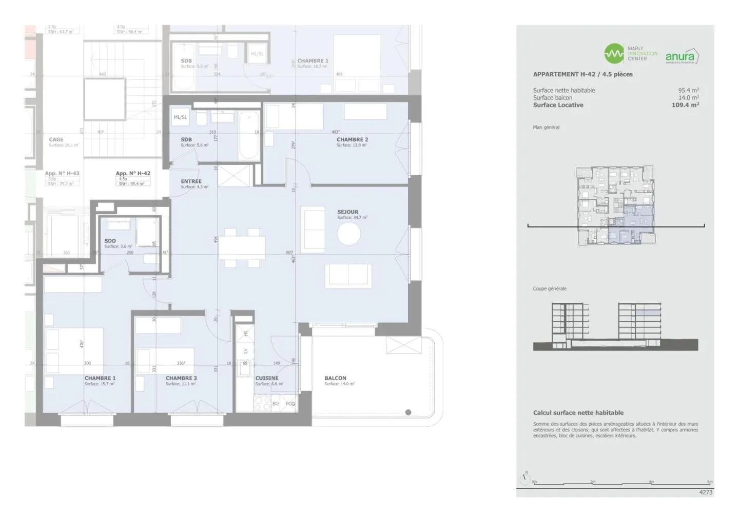 Appartement de Luxe dans l'Écoquartier - Photo 10 sur 12