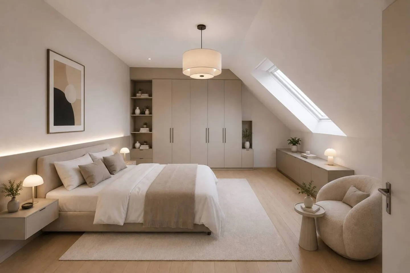 3.5-room attic with balcony - Photo 1 of 5