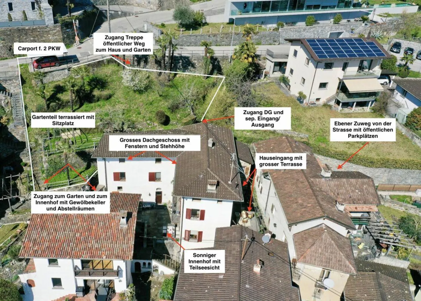 Grande casa di villaggio con vista sul lago, bel giardino e parcheggio - Foto 16 di 30